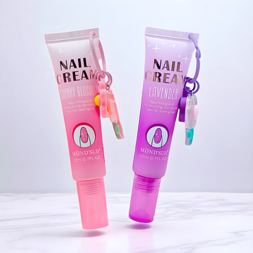 Mondsub Nail Cream 20ml (1 pc)  – Cherry Blossom & Lavender, Nail Strengthening, Repair & Moisturizing Cream for Brittle, Dry, Damaged Nails & Cuticle Care